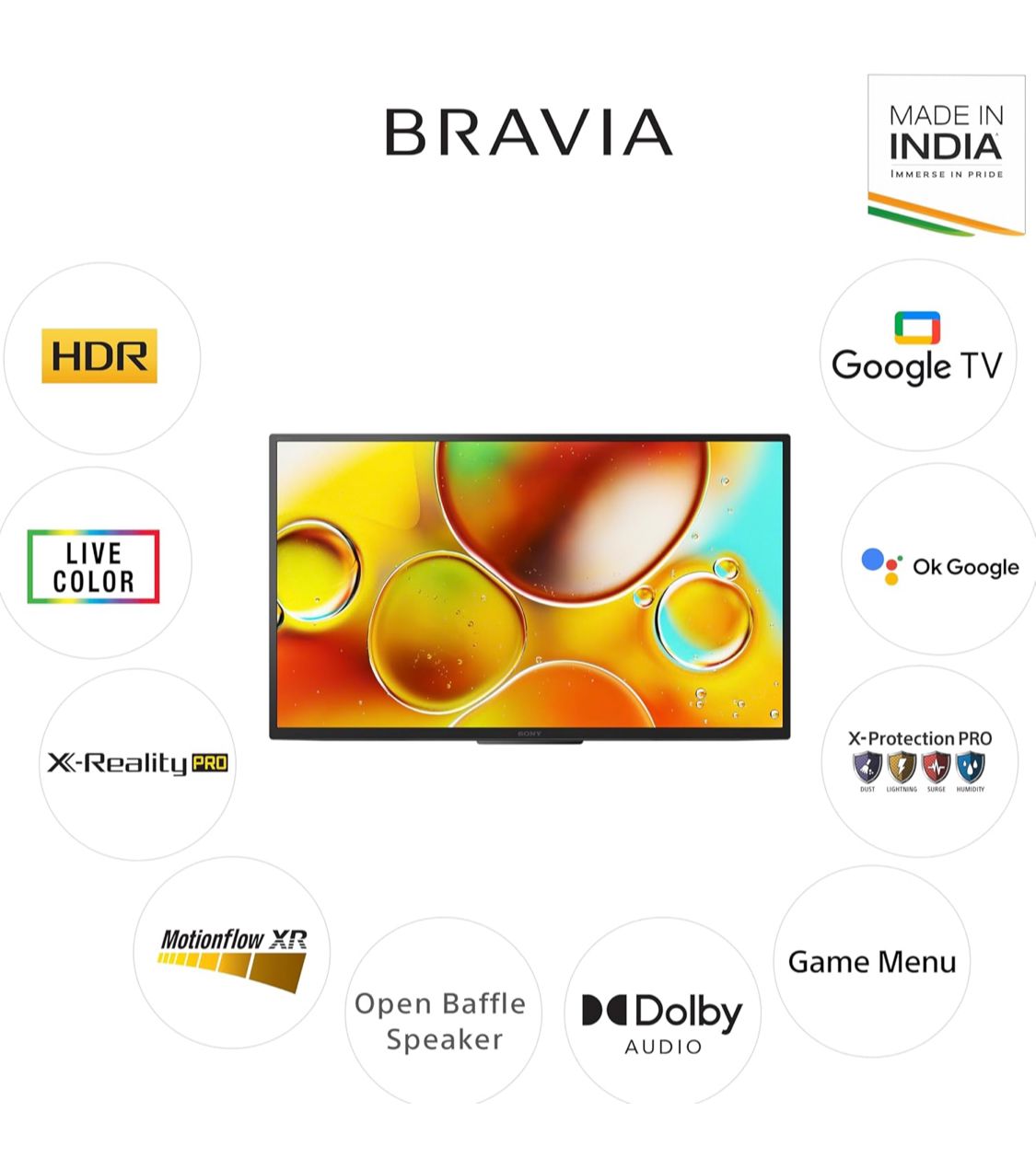 Sony BRAVIA 80 cm (32 inches) HD Ready Smart LED Google TV KD-32W835 (Black)