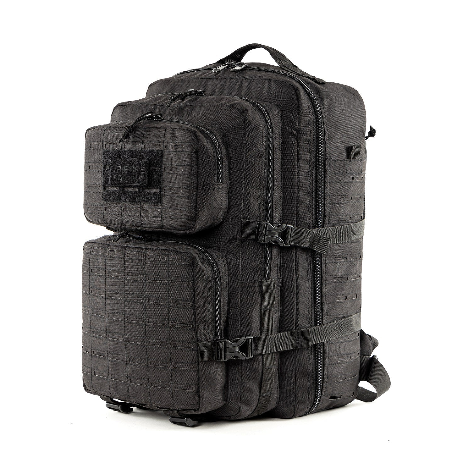 Tripole Force Plus Tactical Army 50 Litre Bag & Backpack with Laser-cut MOLLE Black | 3 Year Warranty