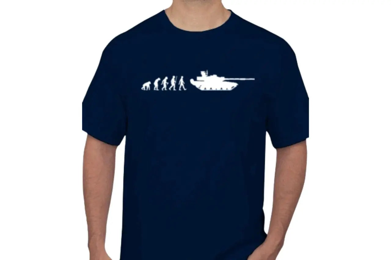 iLogo Army Tank Design Round Neck T-shirt