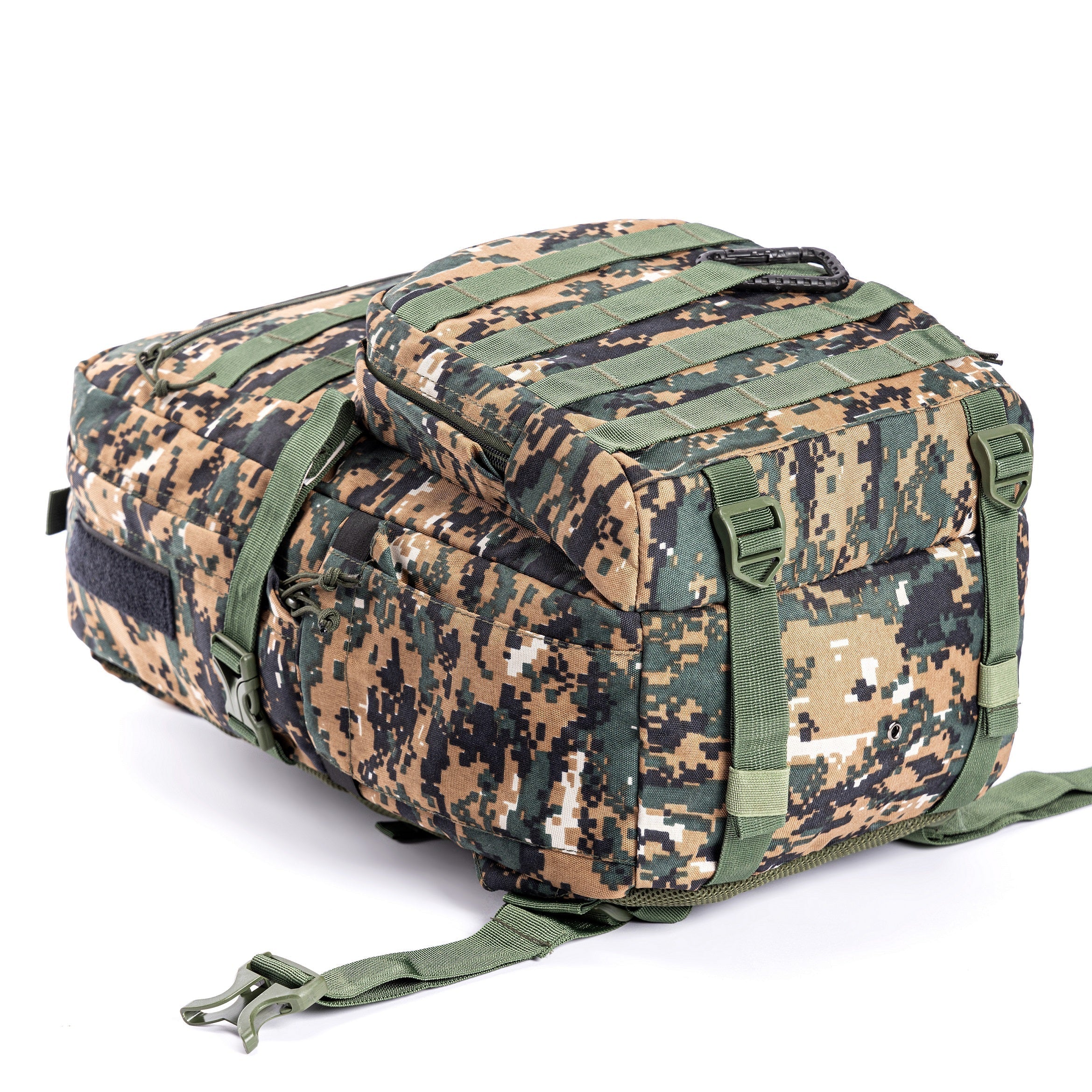 Tripole Captain 25 Litres Tactical Backpack with MOLLE Webbing and Carabiner  Digital Camouflage