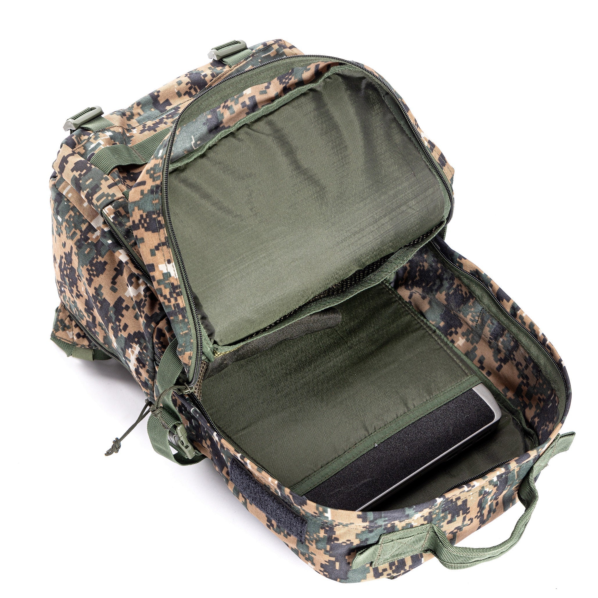Tripole Captain 25 Litres Tactical Backpack with MOLLE Webbing and Carabiner  Digital Camouflage