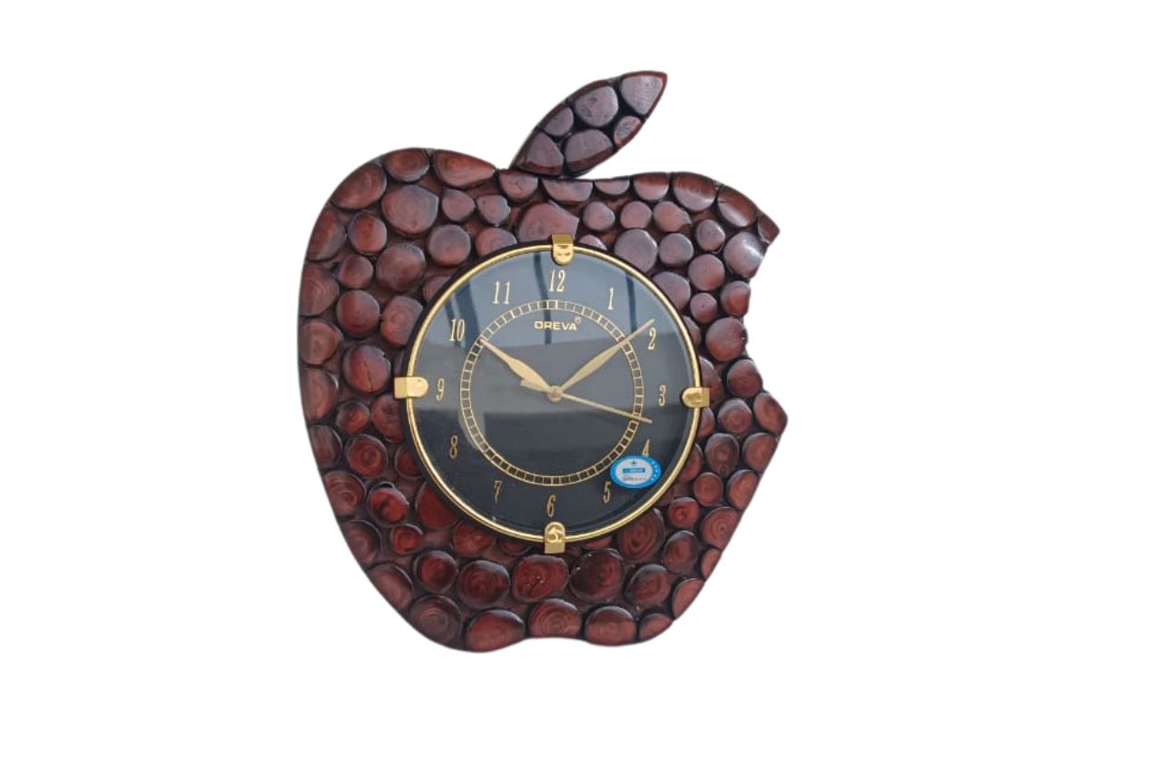 Wooden Apple Clock