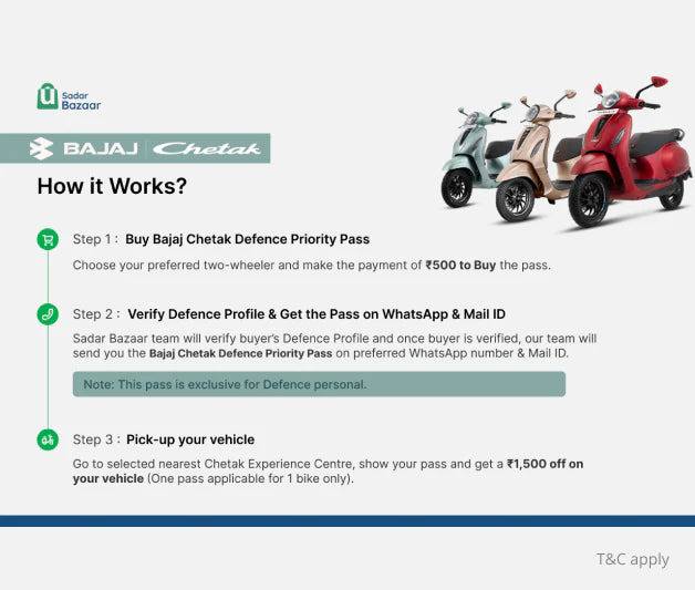 Bajaj Chetak Scooter Defence Exclusive Deal