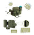 Tripole Waist Pack with Detachable Bottle Holder - Multi-Utility Waist and Sling Bag for Hiking, Cycling, and Backpacking Army Green